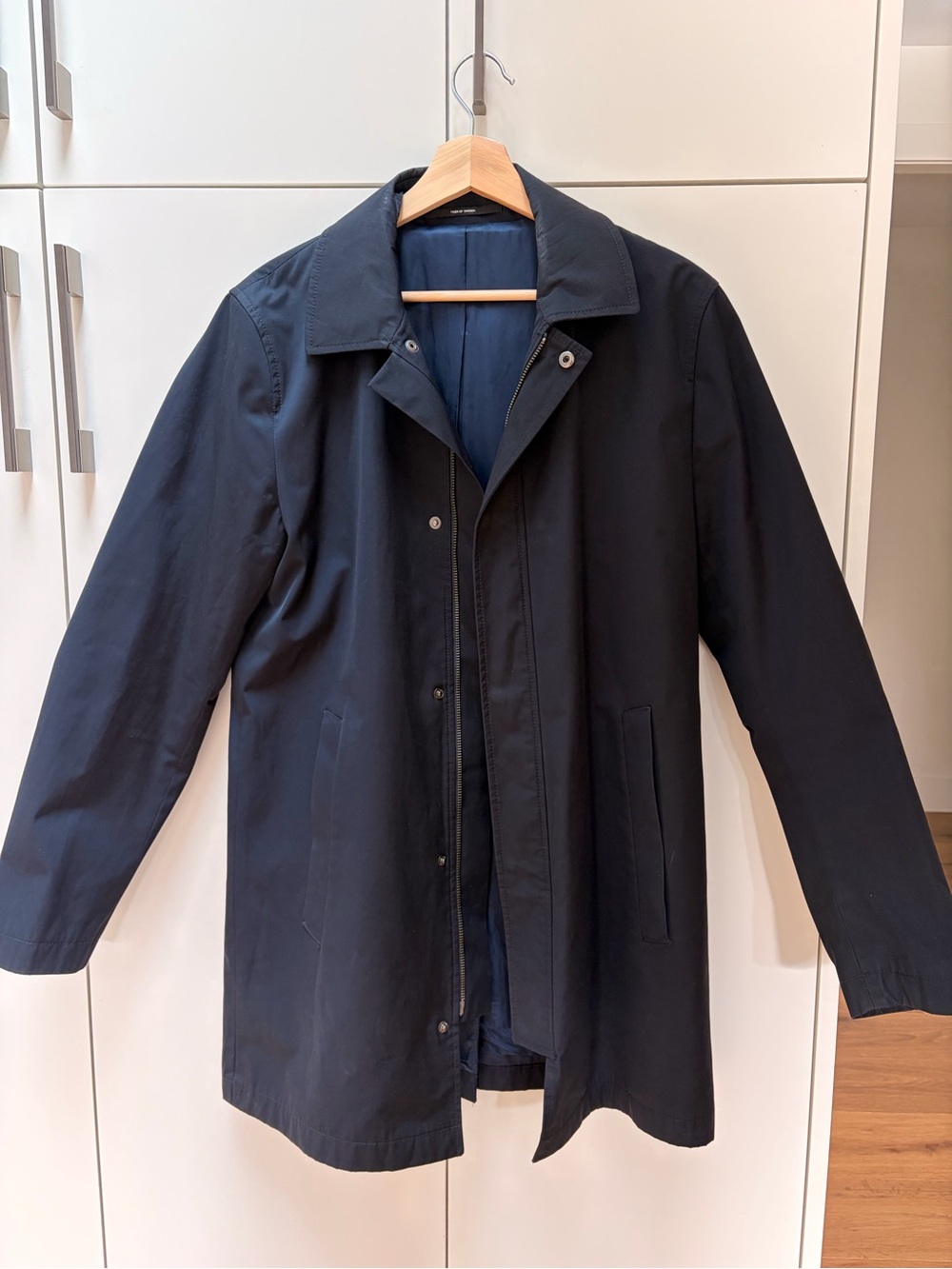 Tiger of Sweden Navy Single-Breasted Trench Coat